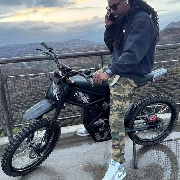 RIDING'TIME E-Trailx Electric Dirt Bike for Adults 2400W Motor 48V 36.4Ah Battery 37MPH All-Terrain UL2849